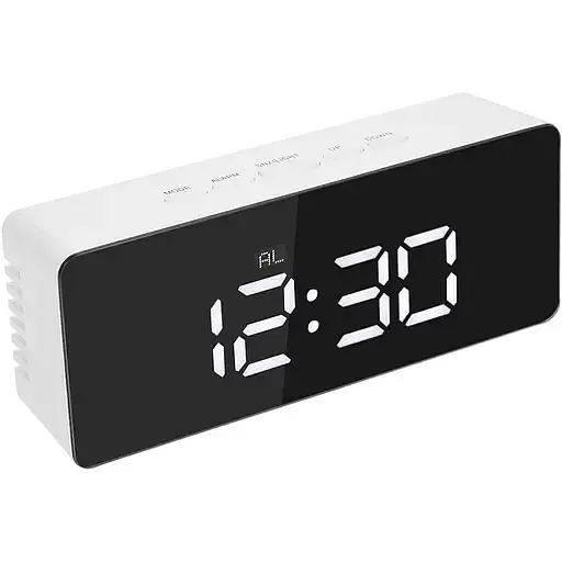 Часы настольные Technoline White/Black Mirror (WT475) - фото 1