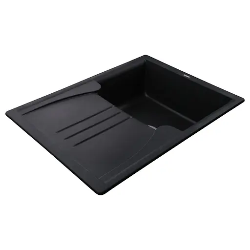 Гранітна мийка Globus Lux Balaton чорний 680x500 мм А0002, Чорний - фото 3