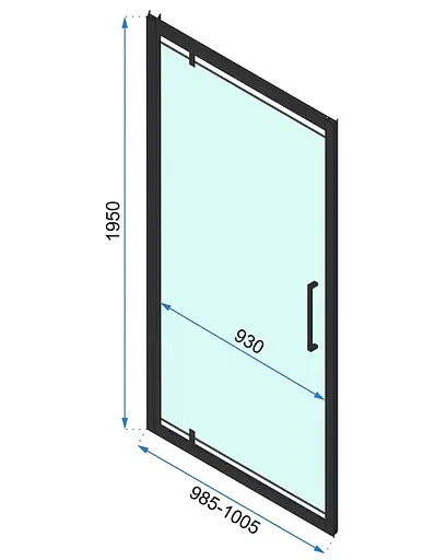 Душевая кабина Rea Rapid Swing 100x100 black пристенная REA-KPL-009957, Черный матовый, Универсальная, прозрачная - фото 6