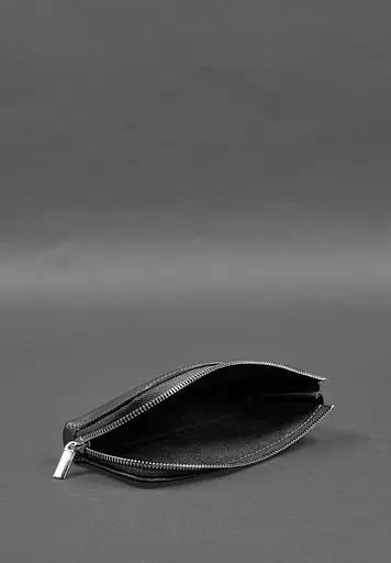 Кожаный портмоне-купюрник на молнии 14.0 Черный - фото 6