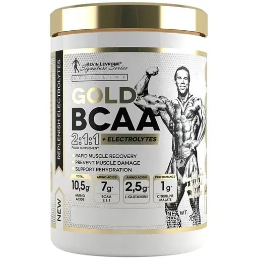 Амінокислота BCAA Kevin Levrone Gold Line Gold BCAA 2:1:1 + Electrolytes, 375 грам - Цитрус-персик