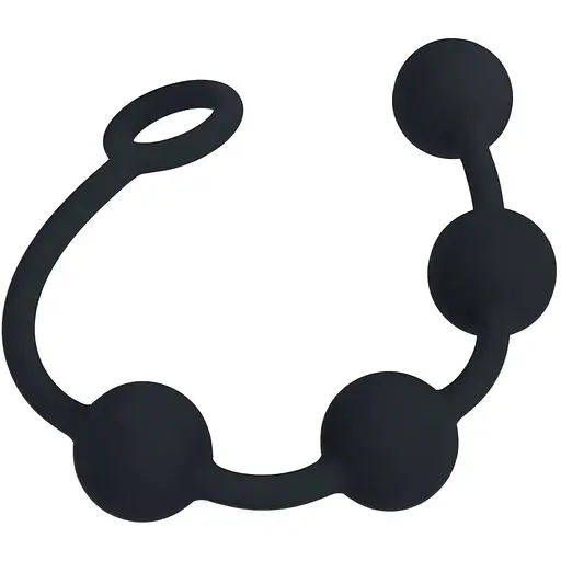 Анальні буси Levelz Round із силікону чорні M 30 мм - фото 2