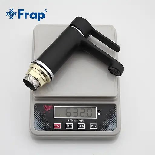 Смеситель для умывальника гайка черный/хром Ø35 Frap 1/10 F1042 Черный матовый - фото 3