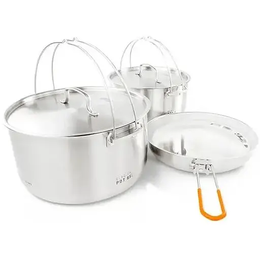 Набір посуду GSI Outdoors Glacier Stainless Troop Cookset (1099-68208) - фото 1