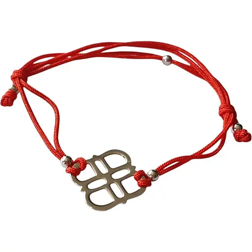 Браслет из текстиля Qvaliz с серебряными вставками. 905-00892