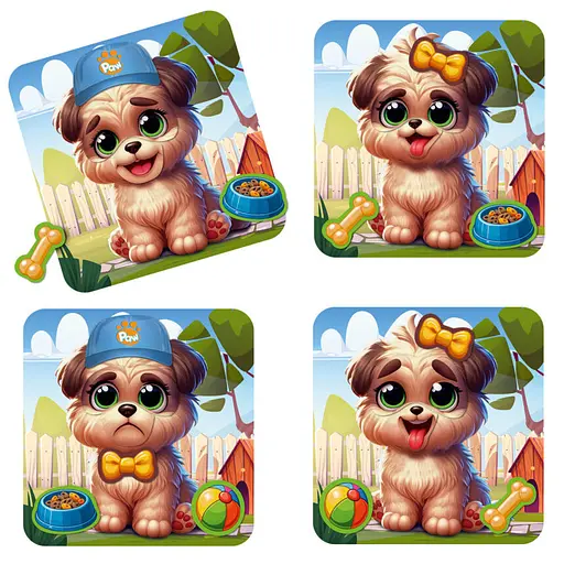 Игра развивающая "Эмоции Песика" Vladi Toys VT3220-04, 12 магнитов - фото 3