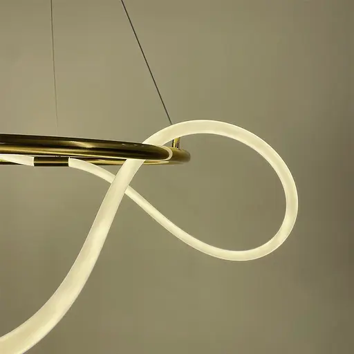 Кольцевая латунная люстра с гибкой LED лентой Ø85 см (кольцо 60 см) | Ст. Y 410-600 AB | Line F - фото 6