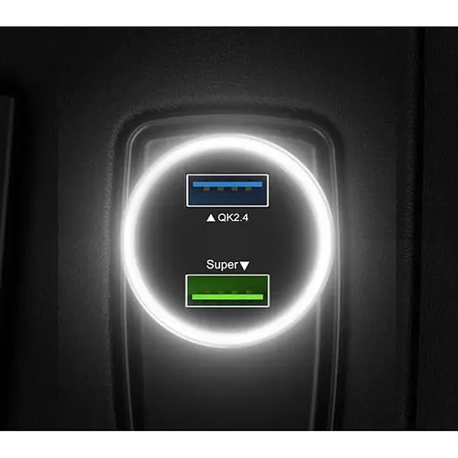 Автомобильное зарядное устройство DK+кабель Warp Charge 2USB 40W (QK739) red - фото 4