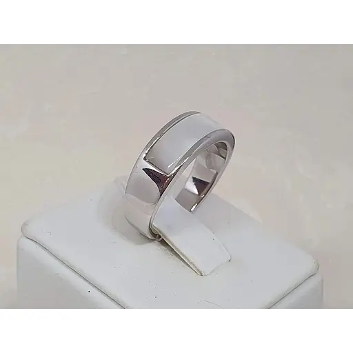 Срібне кільце Аметист з перламутром 1556512 18 - фото 2