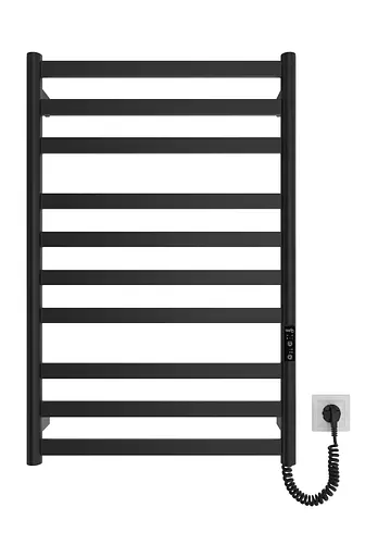 Електрична рушникосушарка HF York 770x530 black matte 6.1.0501.06.BM, Чорний матовий, універсальне (коннектор), Електронний - фото 2