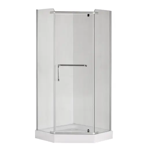 Душевая кабина без поддона Mixxus Lines SC01-90x90x185-TR хром прозрачное стекло 6 мм MI6915, Универсальная, прозрачная, хром - фото 4