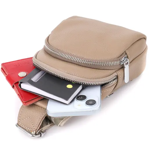 Слинг сумка Vintage из натуральной кожи для женщин 15х21.5х6.5 см sum0027540 - фото 7