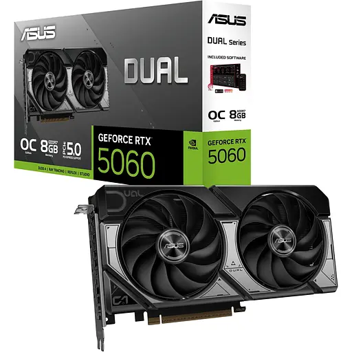 Відеокарта Asus Dual GeForce RTX 5060 8GB OC Edition (DUAL-RTX5060-O8G) UA [143289]