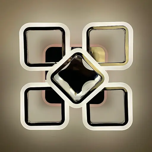 Стельова хромова люстра LED на 4+1 ріжки-квадрати Line.F A 2400/4+1 S CR - фото 4