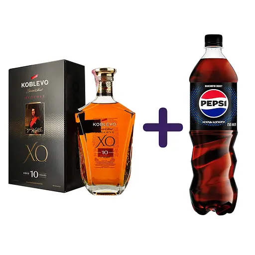 Бренді Koblevo Reserve 10 років витримки 40% 0.5 л, в подарунковій упаковці