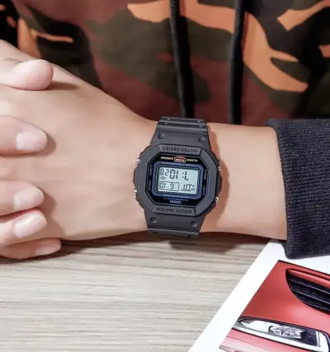 Мужские наручные электронные часы Skmei 1628 Черный с белым - фото 3