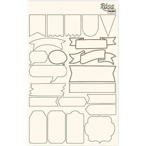 Чіпборд Rosa Talent Класичний Теги білий картон 12.6х20 см  - фото 1