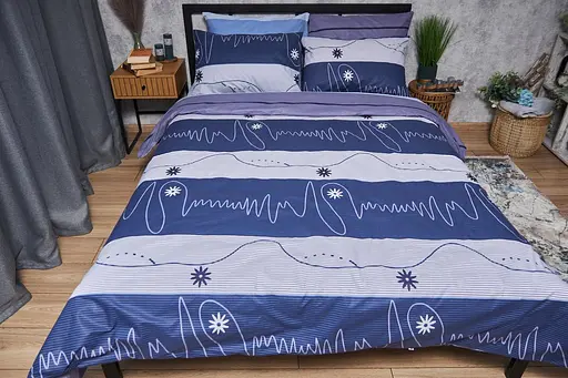 Комплект постільної білизни Moon&Star Бязь Gold Люкс Cardio King Size 220x240 наволочки 2х70х70 - фото 4