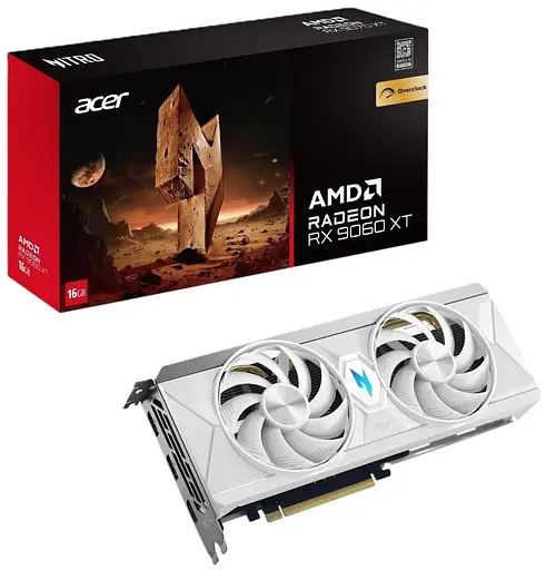 Відеокарта Acer AMD Radeon RX 9060 XT 16GB NITRO OC WHITE (DP.Z4KWW.P02) (GDDR6, 128 bit, PCI-E v5.0 x16) - фото 7