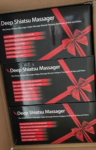 U-подібний масаж Шиацу Lehiko Електричний (6 кнопок) Бежевий Чорний - фото 3