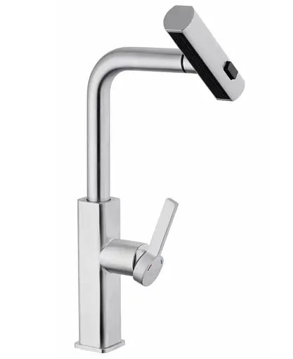 Змішувач для кухні з висувним виливом Kroner KRP Edelstahl Klassisch - ESG03918 (CV032498) - фото 4