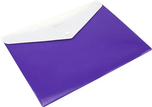 Папка-конверт А4 конверт на кнопці O35206 Optima, 2 відділи (4044572552064) Фіолетовий - фото 1
