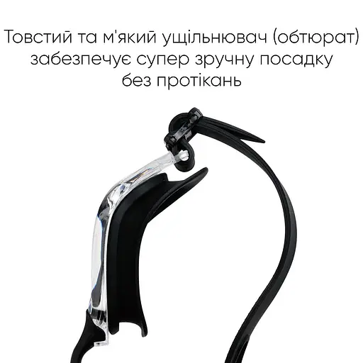 Окуляри для плавання Renvo Dande Уні Anti-fog Чорний OSFM (2SG200-01) - фото 8