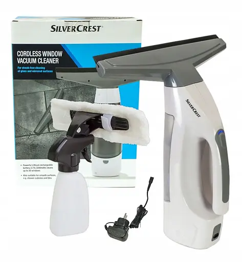 Аккумуляторный очиститель для окон Silver Crest – мойка без разводов, беспроводной прибор для стекол, зеркал - фото 1