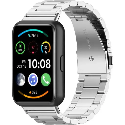 Ремешок DK для Huawei Watch Fit 2 Metal Fitlink Steel Watch Band (silver) - фото 3