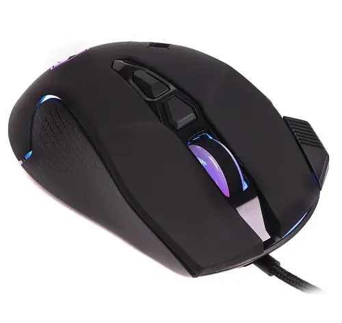 Миша Maxxter McG-9B-I825, Black, USB, оптична (сенсор Instant A825+D26), 800 - 12 800 dpi, 9 кнопок, RGB підсвічування, перемикачі Huano, покриття Soft Touch, 1.8 м - фото 5