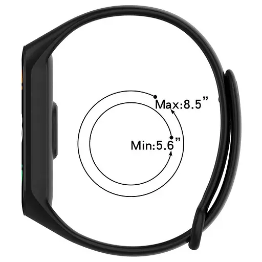 Силиконовый ремешок для Xiaomi Mi Band 7/6/5 Черный/Black - фото 2