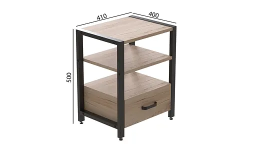 Тумба універсальна Вів'єн 1/1 50x41x40 чорний ДСП Дуб Сан-Марино 16мм FRD-104140 - фото 2