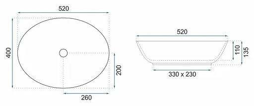 Умивальник Rea Margot white gold накладний REA-U9650, Золотий - фото 5