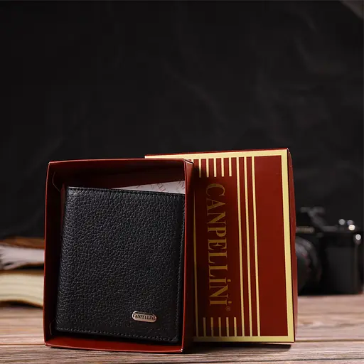 Мужской кожаный кошелек Canpellini 9.5х10.2х1 см acs0025714 - фото 7