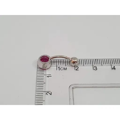 Срібна сережка для пірсингу пупка Silvex 925. ПР2ФРУ/030 - фото 3