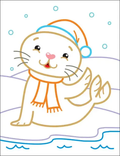 Кольорові зафарбовки: Пінгвіненя - фото 2