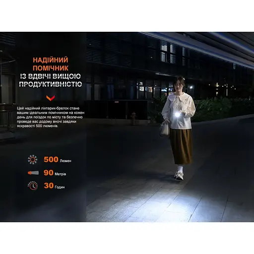 Ліхтар Fenix E03R V2.0 Grey (E03RV20GR) - фото 7