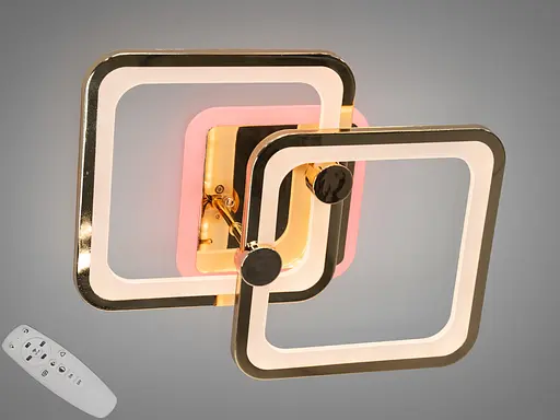 Світлодіодна люстра смарт-світильник з пультом, димером, 50 Вт, золото - фото 1