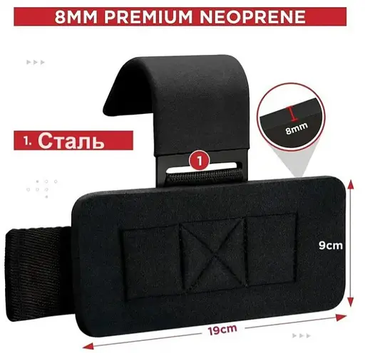 Крюки для тяги на запястье RDX W5 Gym Hook Strap Pink Plus (WAN-W5P+) - фото 5