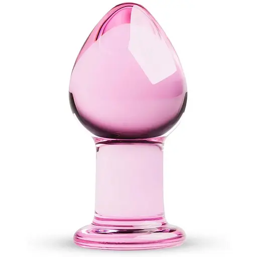 Розовая анальная пробка из стекла Gildo Pink Glass ButtPlug