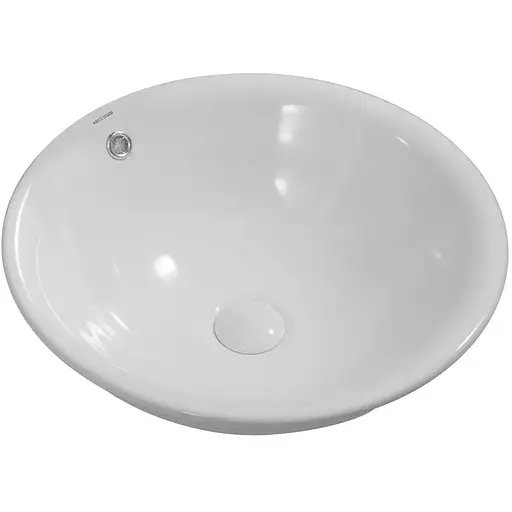 Умивальник врізний на стільницю Mixxus Premium Topper-1601 470x470x180 мм з переливом MP6571, Білий - фото 1