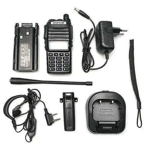 Портативная тактическая рация Baofeng UV-82 5W двухдиапазонная с гарнитурой VHF136-174/UHF400-520 МГц (18836) - фото 3