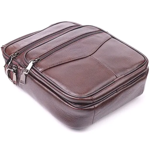 Чоловіча шкіряна сумка Vintage 20х24,5х6 см sum0022397 - фото 3