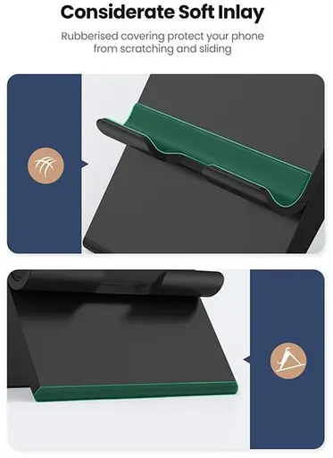 Тримач-підставка для мобільного телефона Ugreen LP247 Adjustable Portable Stand (80903) чорна - фото 3