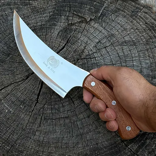 Обвалочный нож для мяса Satori из нержавеющей стали с деревянной рукояткой 23 см, Kitchen Master 87652 - фото 8