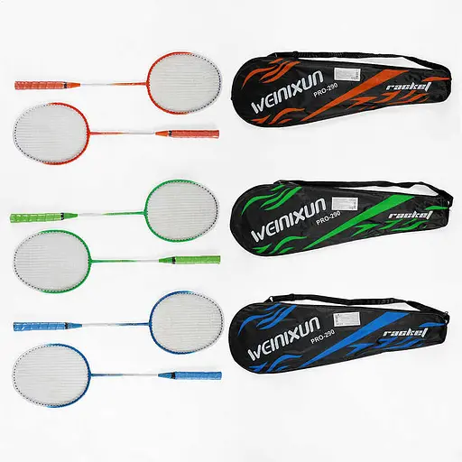 Набір для бадмінтону TK Sport, 2 ракетки з металевим каркасом, у чохлі C70205 (В асортименті) - фото 2