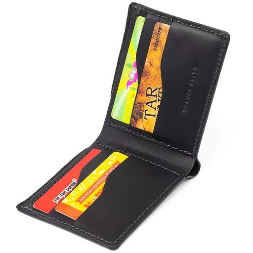 Мужской кожаный кошелек Grande Pelle 11.5х9х1 см acs0014982 - фото 3