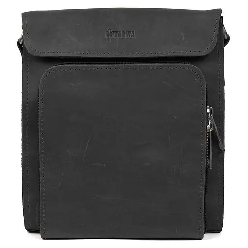 Чоловіча шкіряна сумка через плече TARWA 26х22х6 см sum0025696 - фото 3