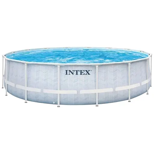 Басейн каркасний Intex 26746 круглий 488x122 см 19776 л з драбиною тентом підстилкою і насосом-фільтром