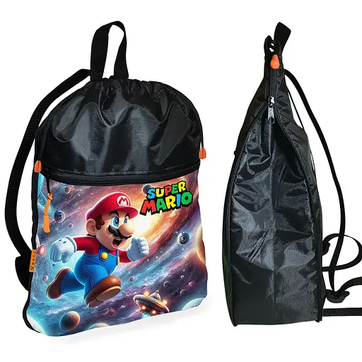 Рюкзак-мешок для обуви,спортивной формы Супер Марио "Super Mario" детская сумка для сменки (01318)